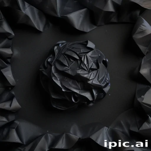 crumpled black paper