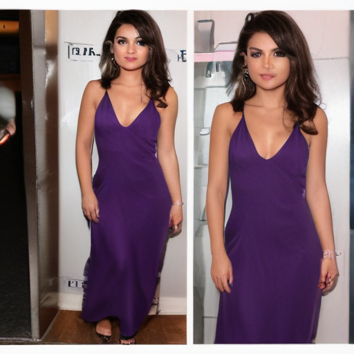 selena gomez in purple dress