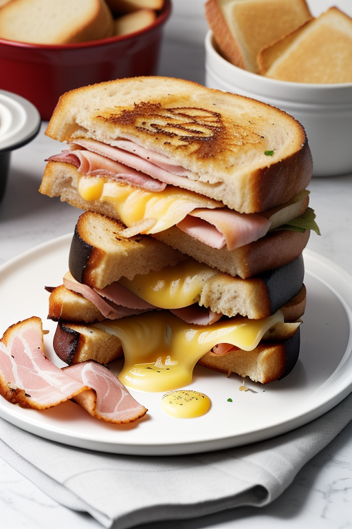 air fryer grilled ham and cheese