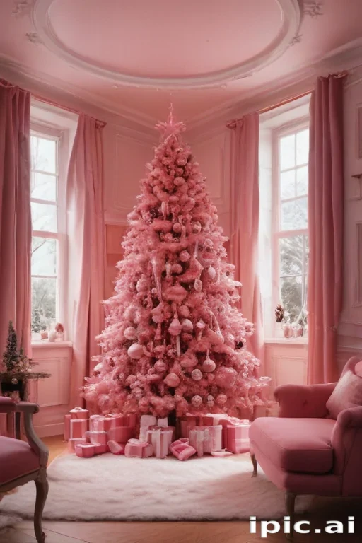 pink christmas aesthetic