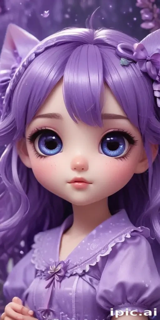 kawaii cute purple wallpaper