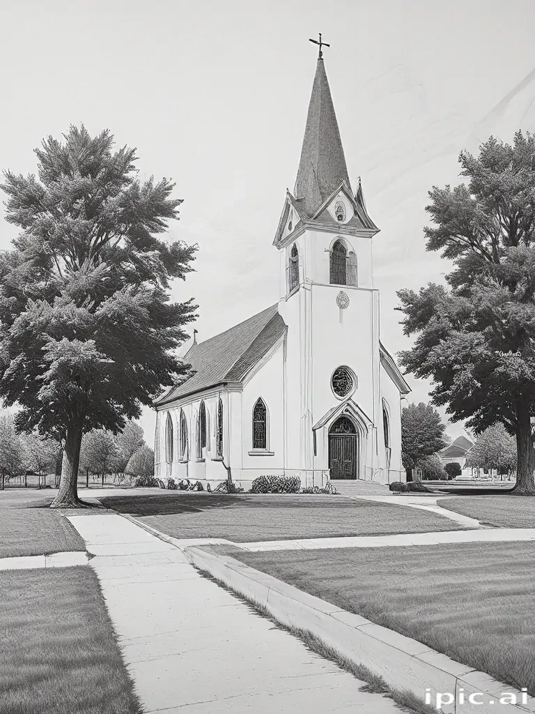 church drawing