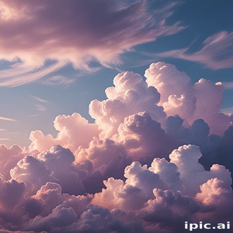 Majestic Pink and Purple Clouds Creating a Dreamy Sky Atmosphere