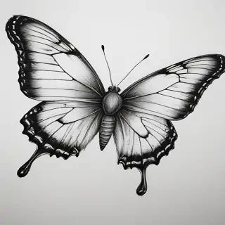 buterfly sketch