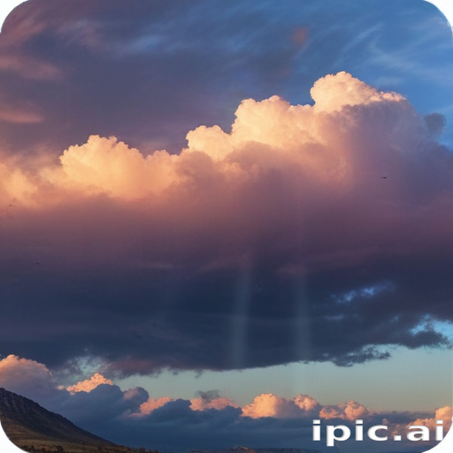 Majestic Sunset Clouds Illuminated by Soft Golden Light in the Sky