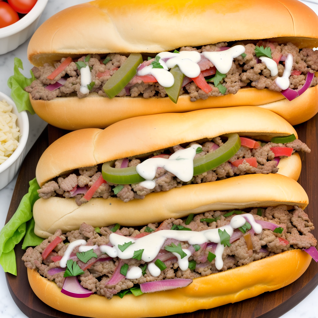 ground beef philly cheese steak recipe