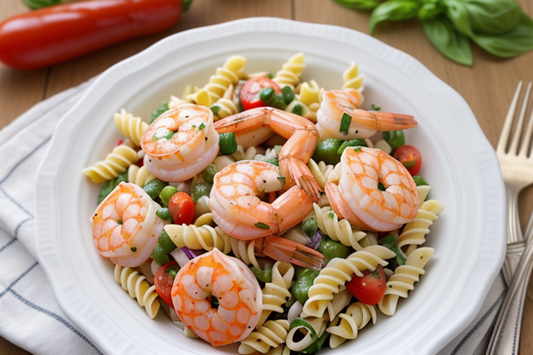 pasta salad shrimp italian dressing