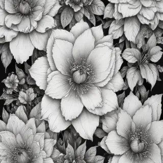 line work flowers
