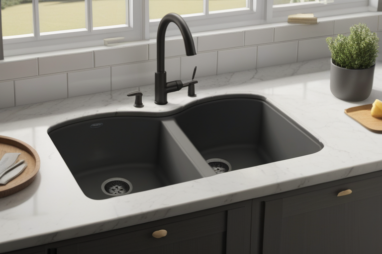 how do i clean a composite sink