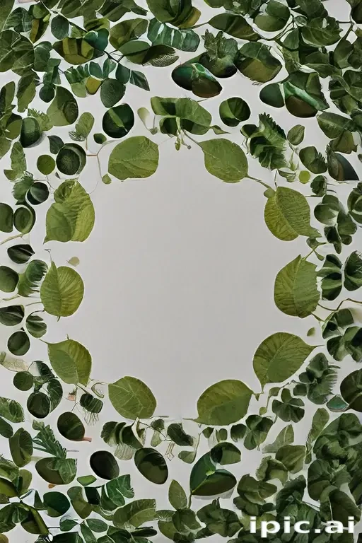 circle with leaves