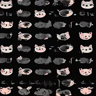 black wallpaper cute