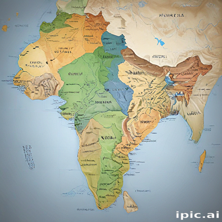 Detailed Map of Africa Highlighting Geographic Regions and Cultural Areas