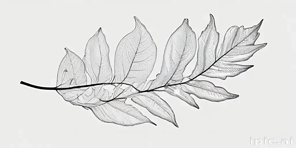 leaf clip art black and white