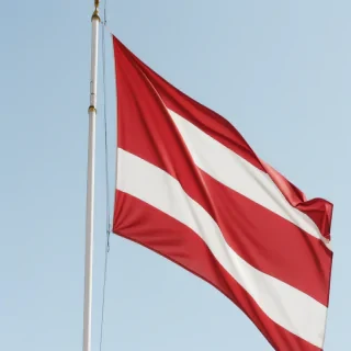 red and white flag