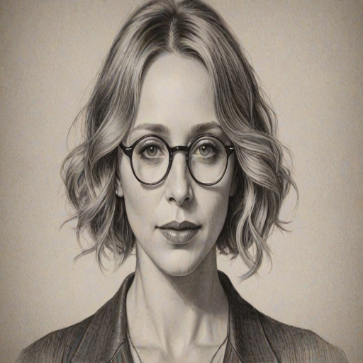 Beauteous Vera Farmiga, pencil sketch, portrait of Sublime woman 1921s in glasses, hair style beatnik, outline, clear lines, fine lines, 8k