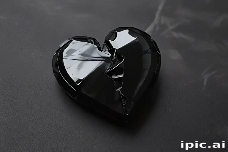 black broken heart