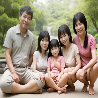 free use asian family