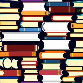 books stacked clipart