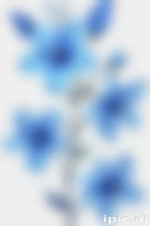 transparent blue flowers
