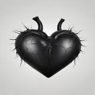black heart transparent