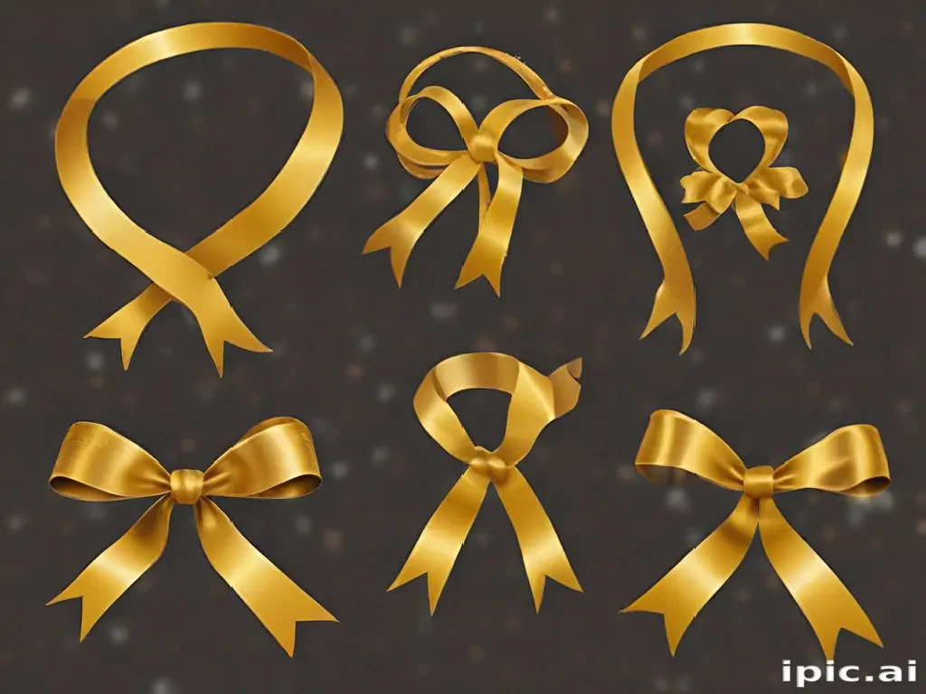 gold ribbon clipart