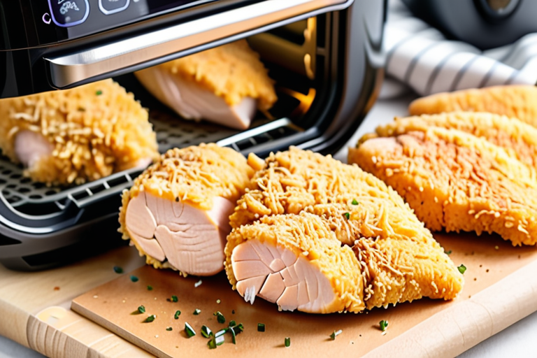 frozen breaded chicken breast in air fryer