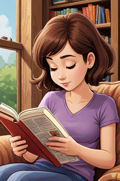 reading cartoon