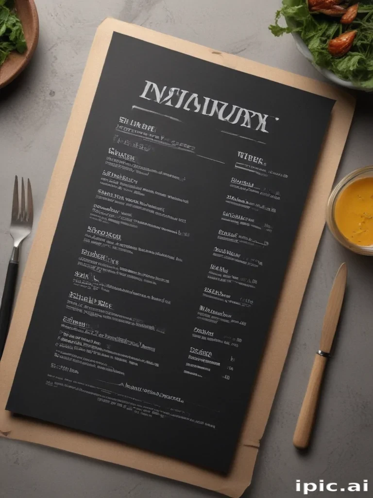 menu mockup free