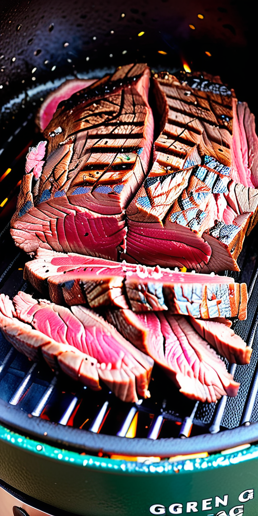 flank steak on the big green egg