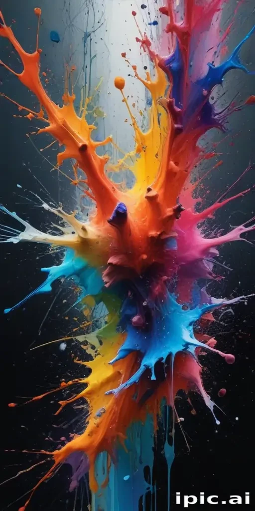 transparent paint splatter