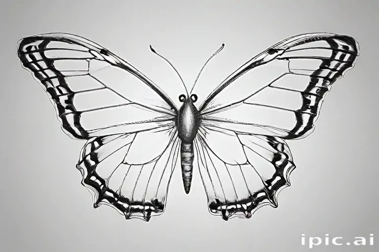 outline drawing of a butterfly