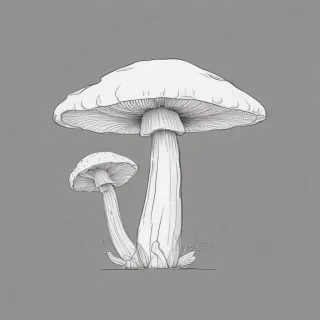 mushroom line art