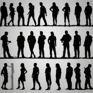 people silhouette png