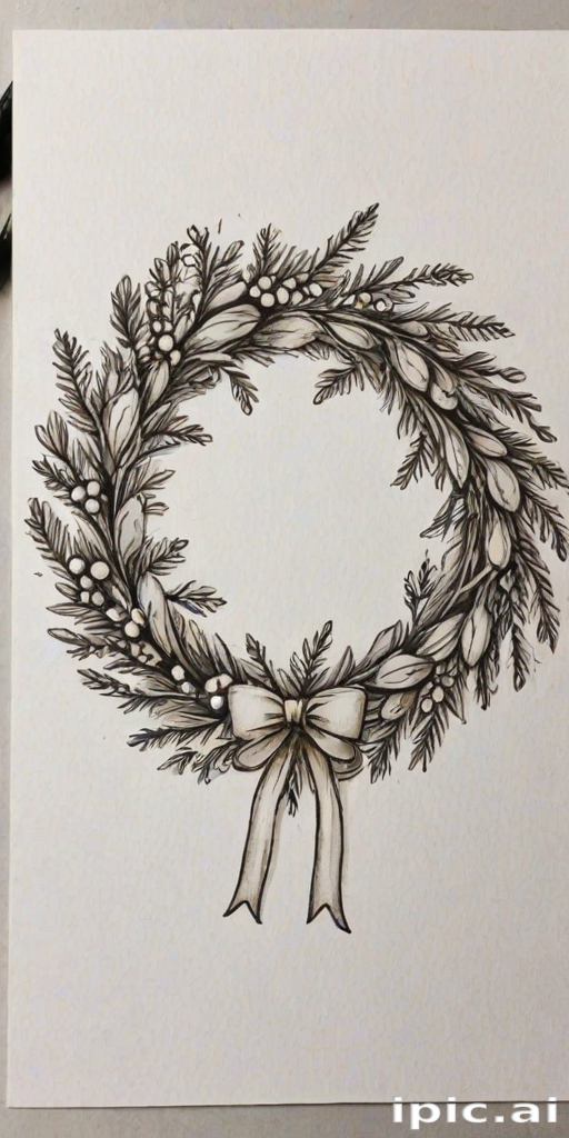 wreath drawing
