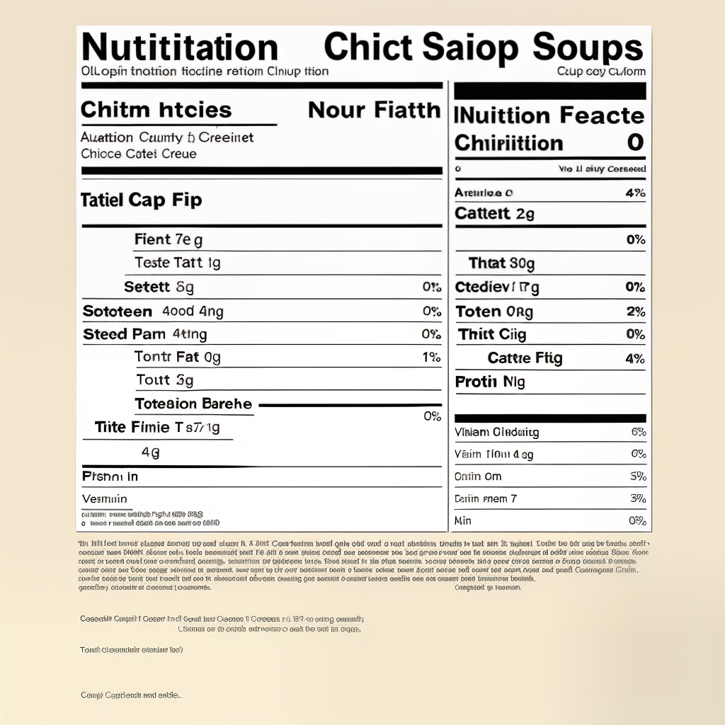 cream of chicken soup nutrition facts