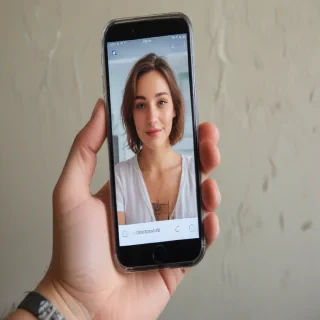 holding a phone