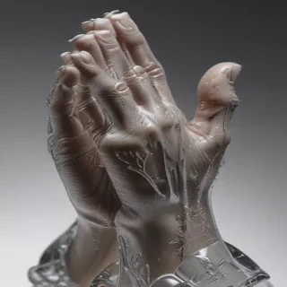 praying hands transparent