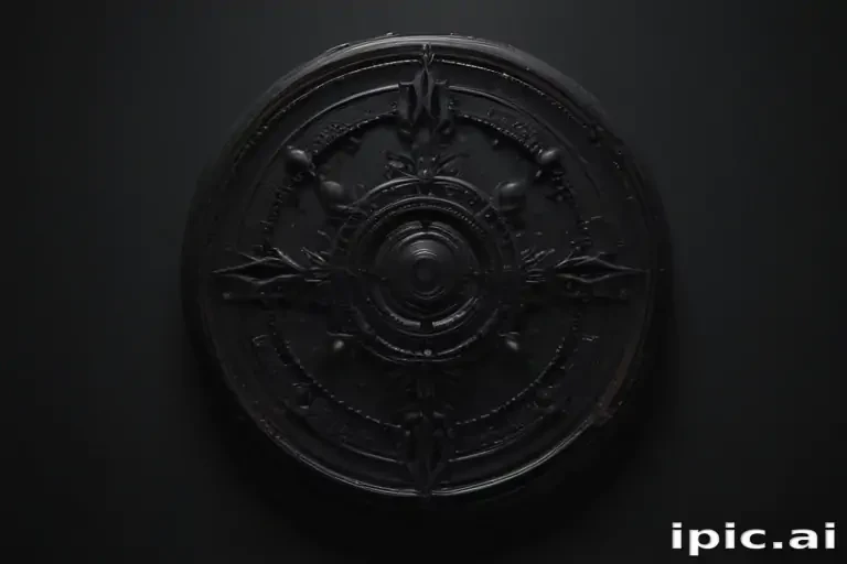 Circularmostly Black Pattern Intricate Black Circular Design with Ornate Patterns and Textured Details