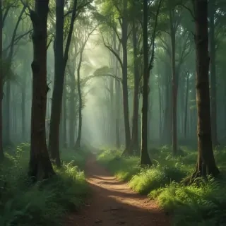 beautiful magical forest background