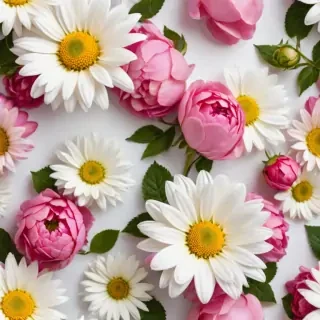 flowers with white background