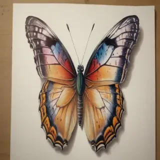 pictures of drawings of butterflies