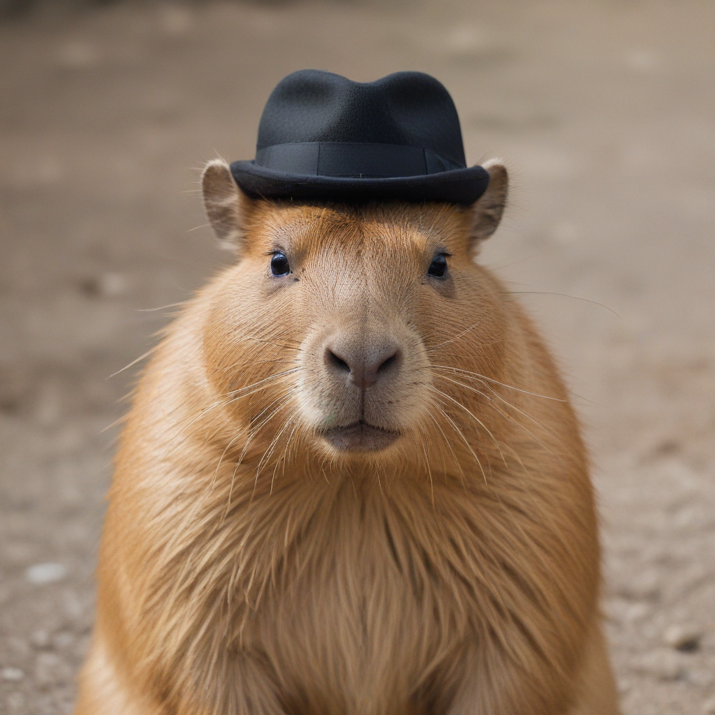 hard, cool, gangsta capybara