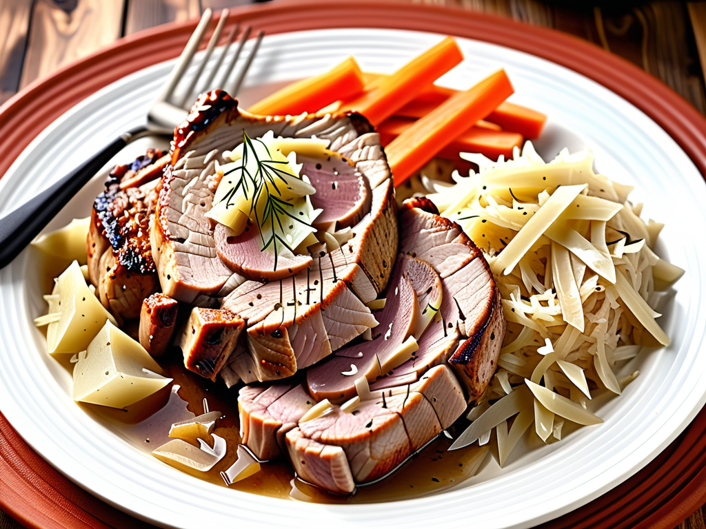 pork chops and sauerkraut in crock pot