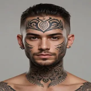 face tattoo png