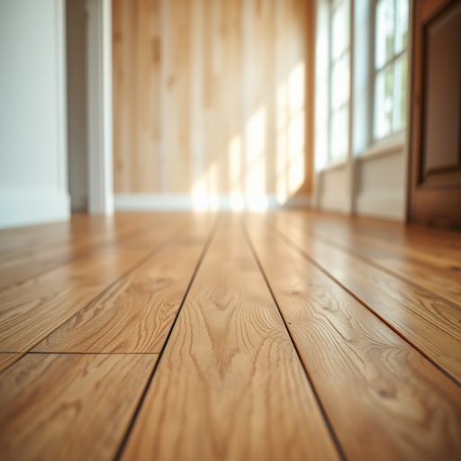 interior scene of a wooden floor with a mix of light and dark planks, soft natural lighting, depth of field with focus on the texture of the wood, taken with a DSLR camera at f/5.6, ISO 100, 24mm lens, wide-angle view, 1/100 sec shutter speed