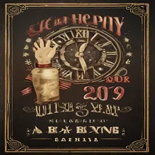 happy new year vintage