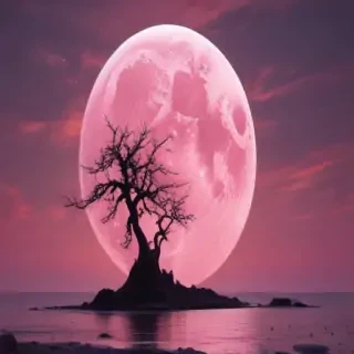 pink moon wallpaper