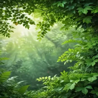 background with green leaves