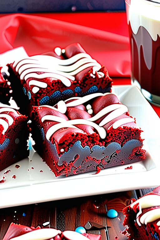 red velvet brownies with box mix
