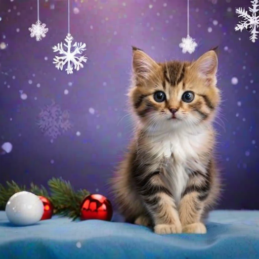 cat christmas background